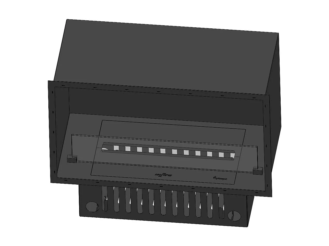 Cheminée à vapeur d'eau LED multicolore INVAPO INSIDE 80 cm avec remplissage automatique