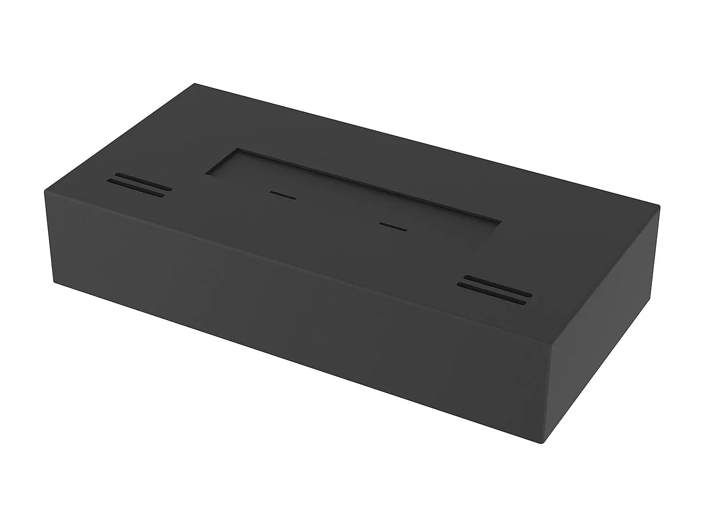 SIMPLE BOX - Biocheminée autoportante noir mat 40 cm - Poids 10 kg - Ligne de feu 22 cm