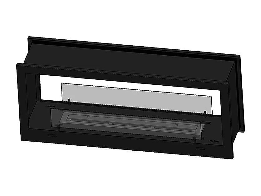 2SIDE - Cheminée au bioéthanol double face Encastrée cm 120 - Brûleur Linéaire 80cm / Capacité 2L