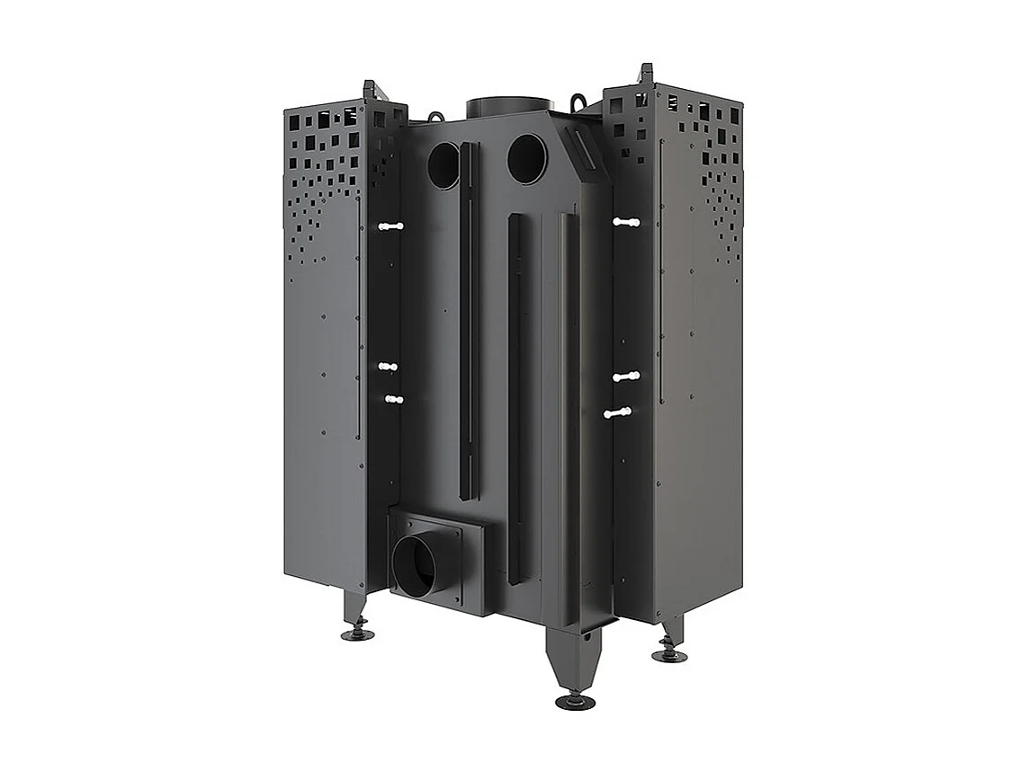 Cheminée d'angle Noir Insert Ouverture à droite Energy Up 75х50х47 (15,1 kW) ECO