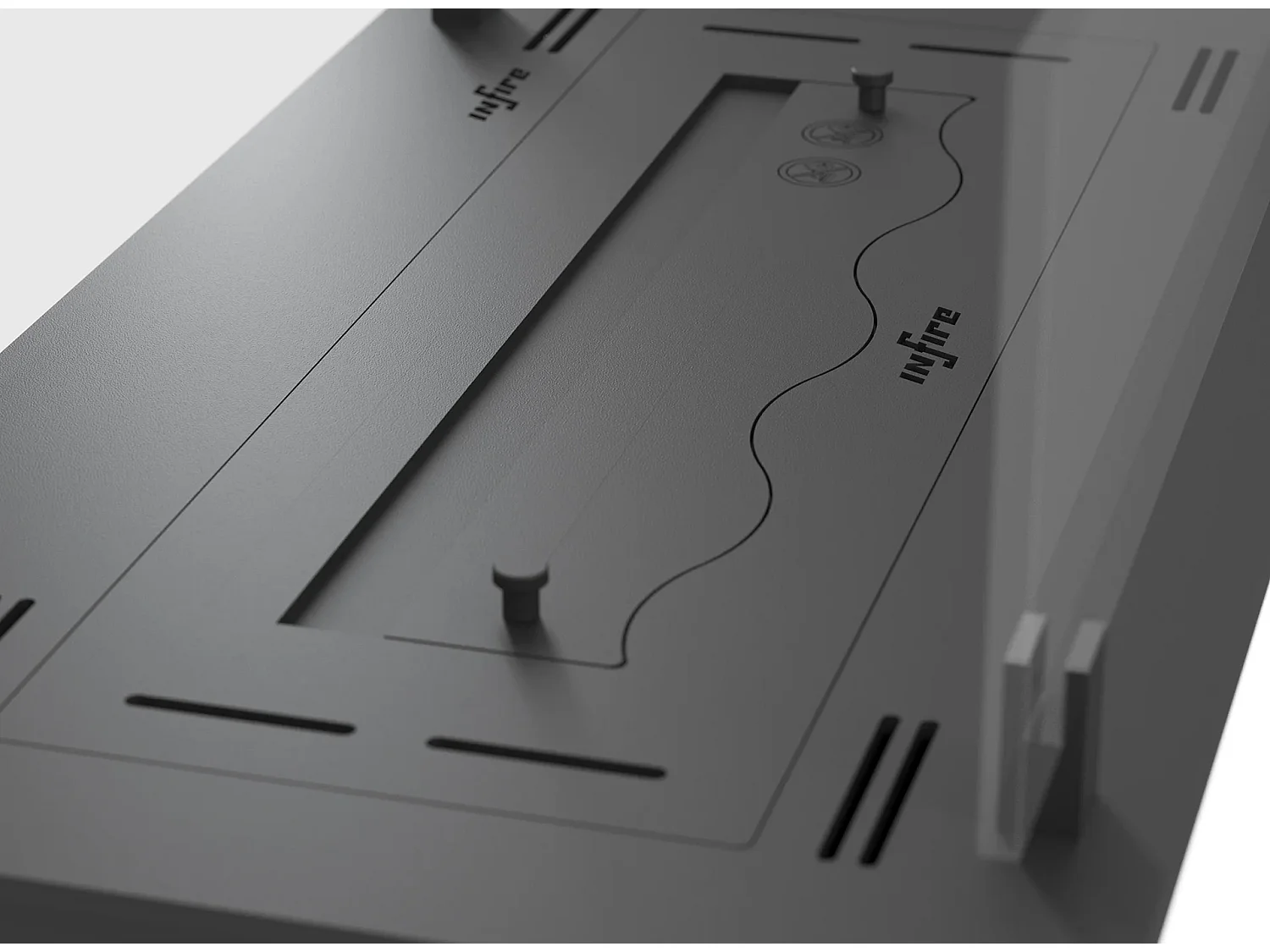 INSERT SLIM - Biocheminée au bioéthanol encastrable noire avec verre - 600