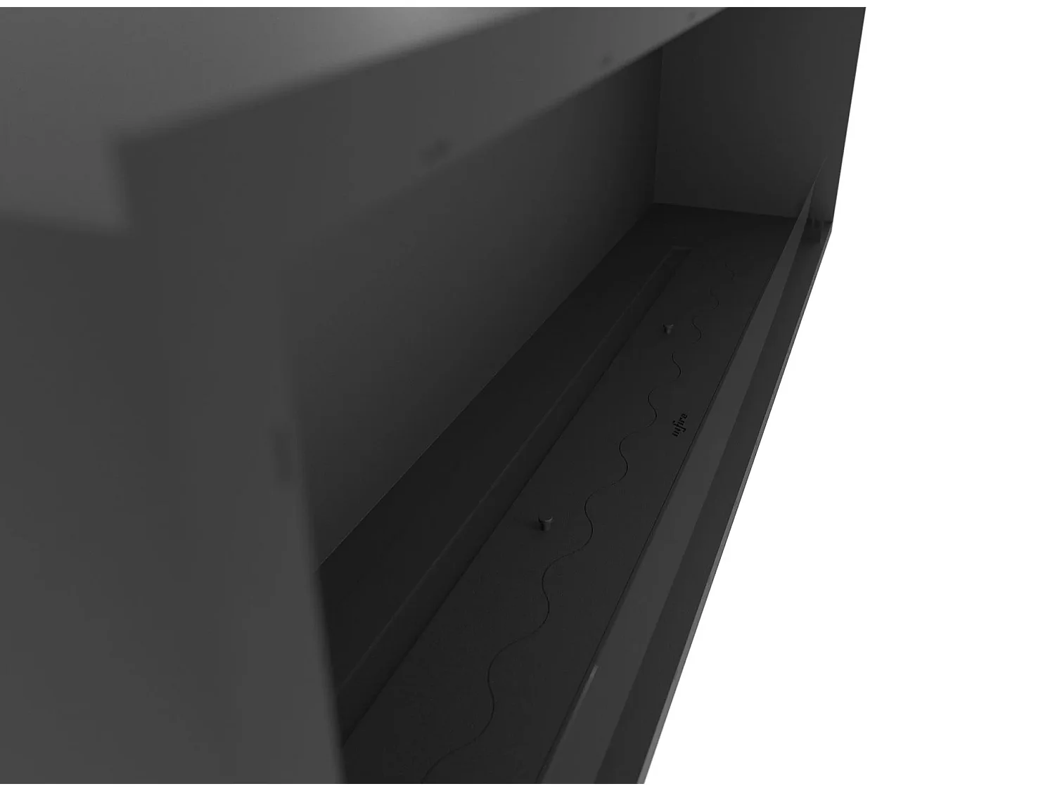 SLIM INSIDE BLACK - Cheminée encastrable au bioéthanol 150 cm