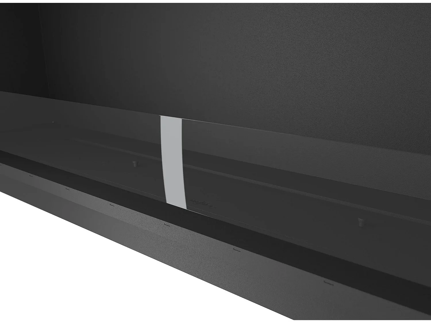 SLIM INSIDE BLACK - Cheminée encastrable au bioéthanol 150 cm