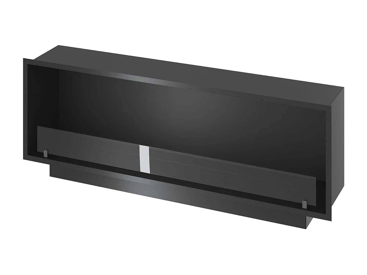 SLIM INSIDE BLACK - Cheminée encastrable au bioéthanol 150 cm