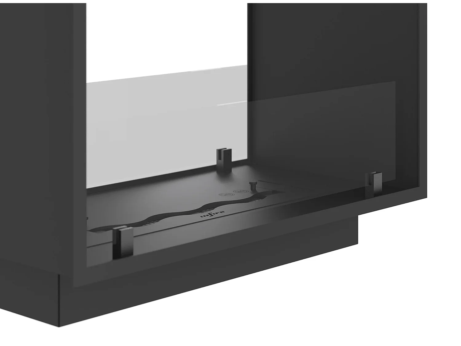 2SIDE SLIM - Biocheminée double face Cheminée verticale au bioéthanol encastrable 1400 mm