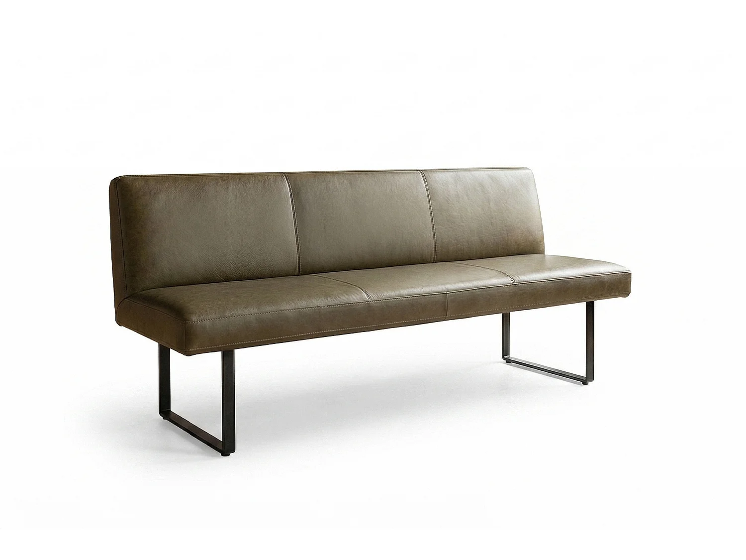 Polsterbank - Grün Leder - ELEEN