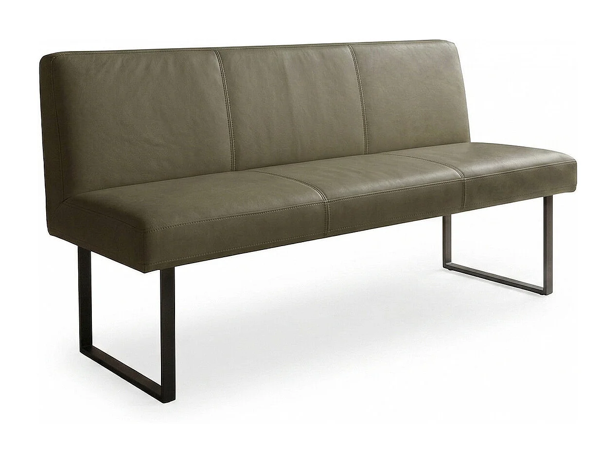 Polsterbank - Grün Leder - ELEEN