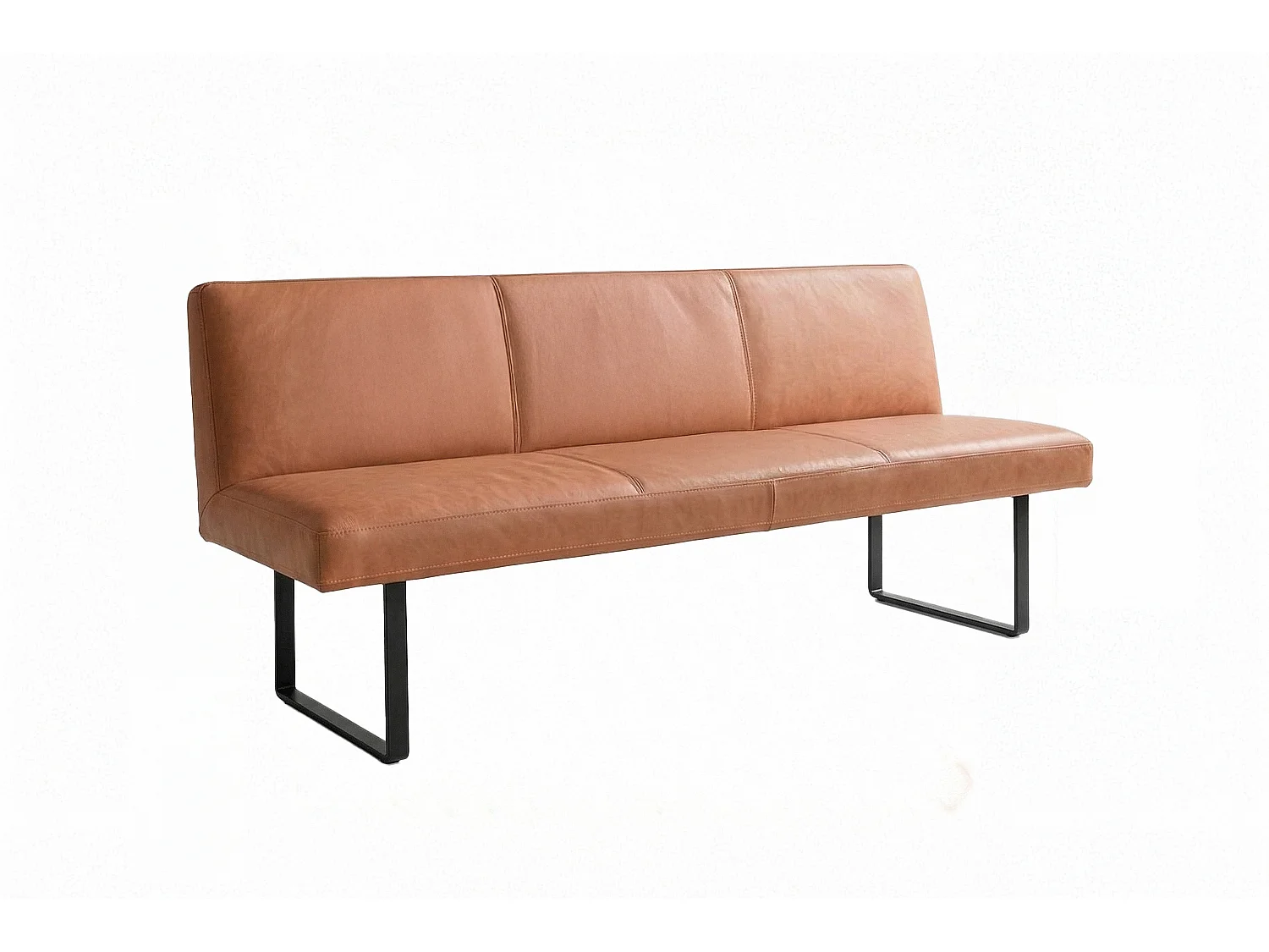 Polsterbank - Braun Leder - ELEEN