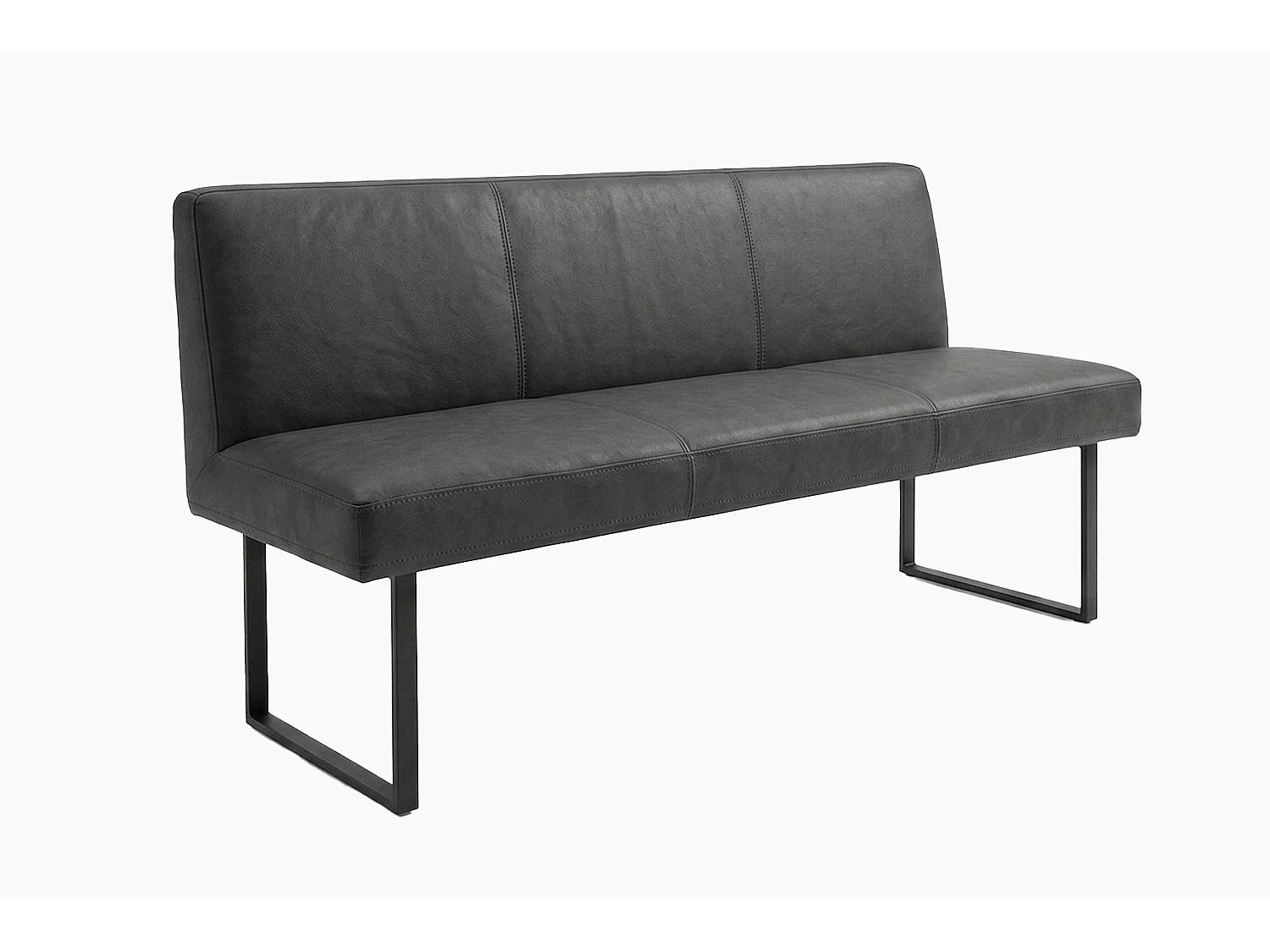 Polsterbank - Schwarz Leder - ELEEN
