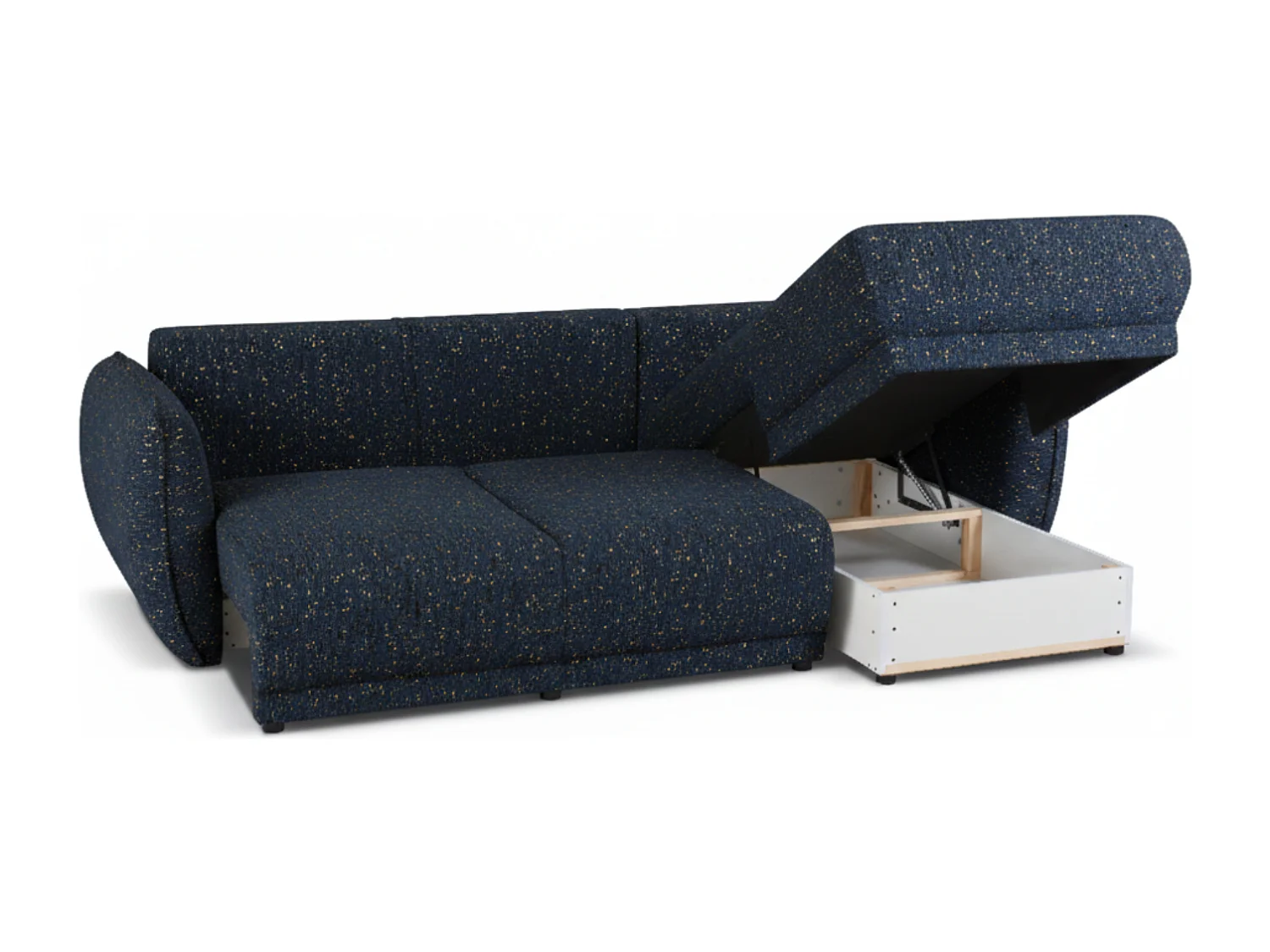 Divano angolare Mossa destro con funzione letto e contenitore – divano moderno 2 in 2