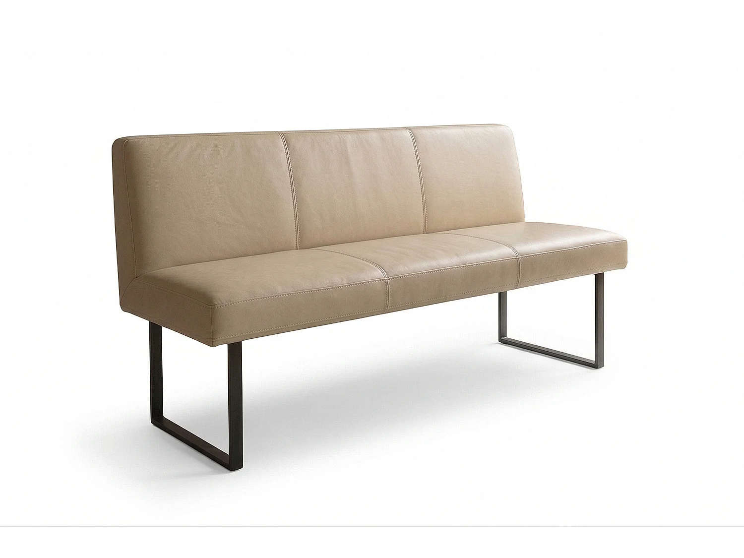 Polsterbank - Beige Leder - ELEEN