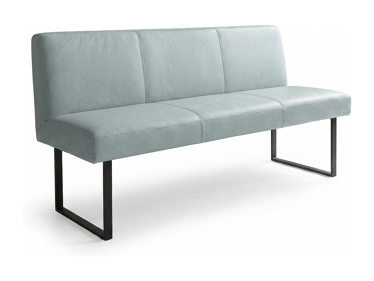 Polsterbank - Hellblau Leder - ELEEN