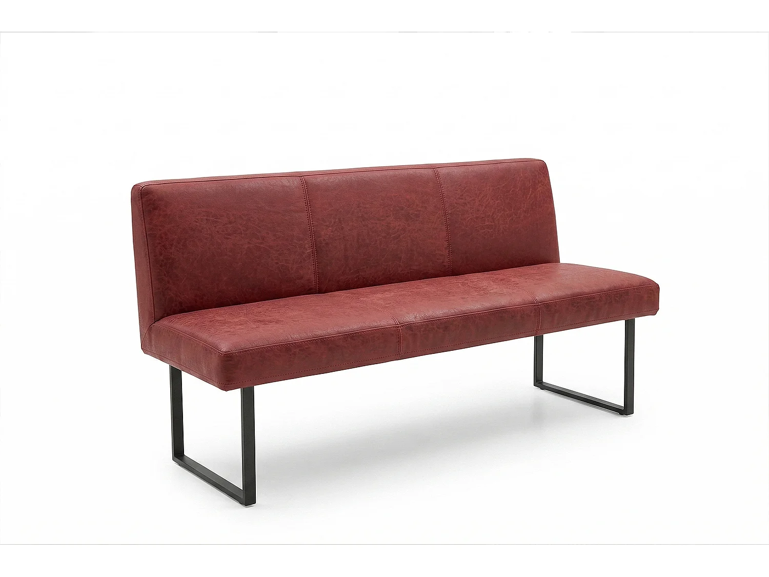 Polsterbank - Rot Leder - ELEEN