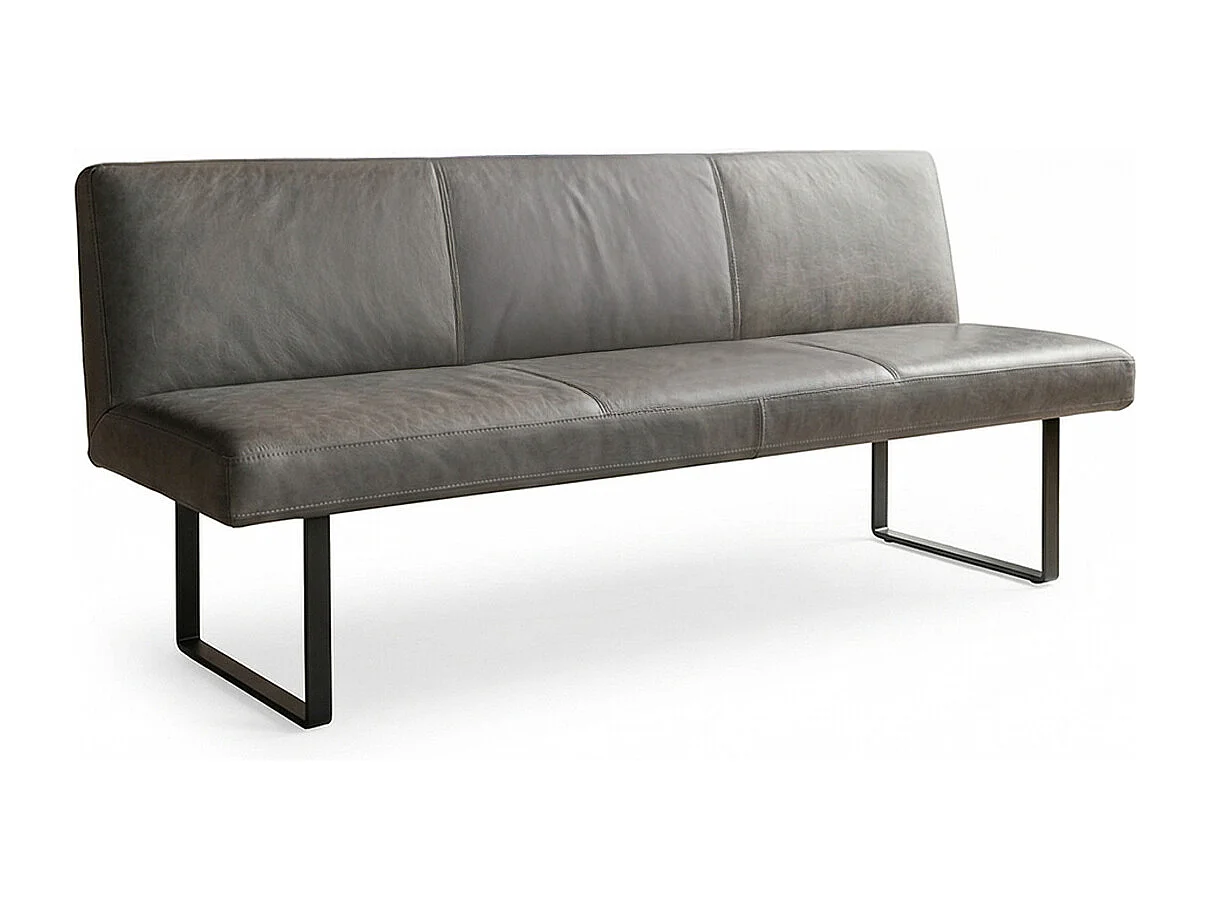 Polsterbank - Anthrazit Leder - ELEEN