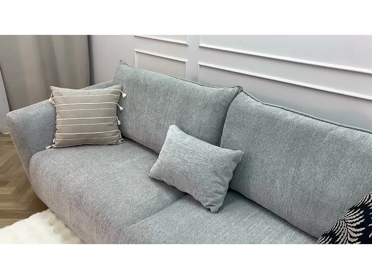 Canapé Santi avec fonction couchage et coffre – canapé moderne et confortable pour le salon