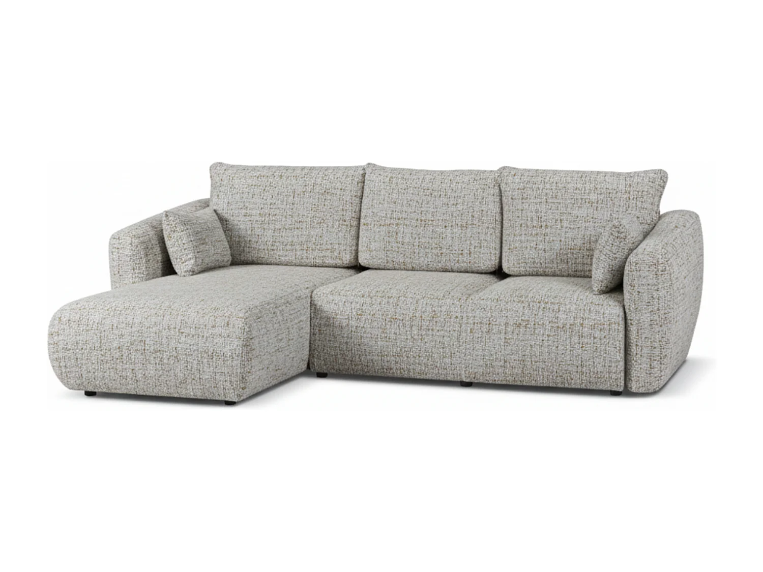 Canapé d’angle Santi avec fonction couchage et coffre – 255×165 cm – moderne, convertible, confortable pour le salon
