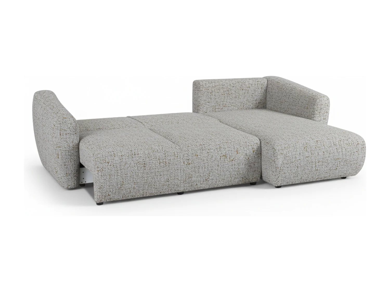 Canapé d’angle Santi avec fonction couchage et coffre – 255×165 cm – moderne, convertible, confortable pour le salon