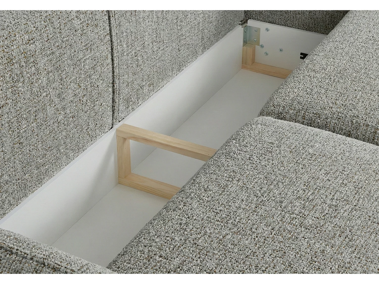 Canapé d’angle Santi avec fonction couchage et coffre – 255×165 cm – moderne, convertible, confortable pour le salon