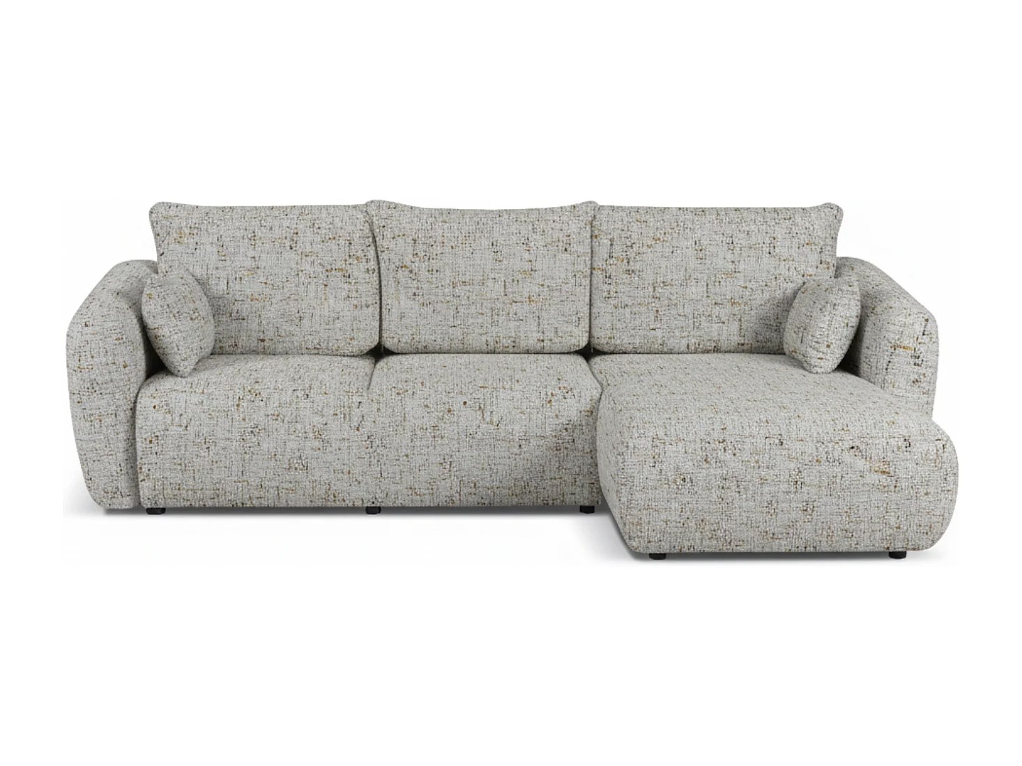 Divano angolare Santi con funzione letto e contenitore – 255×165 cm – moderno, trasformabile, comodo per il soggiorno