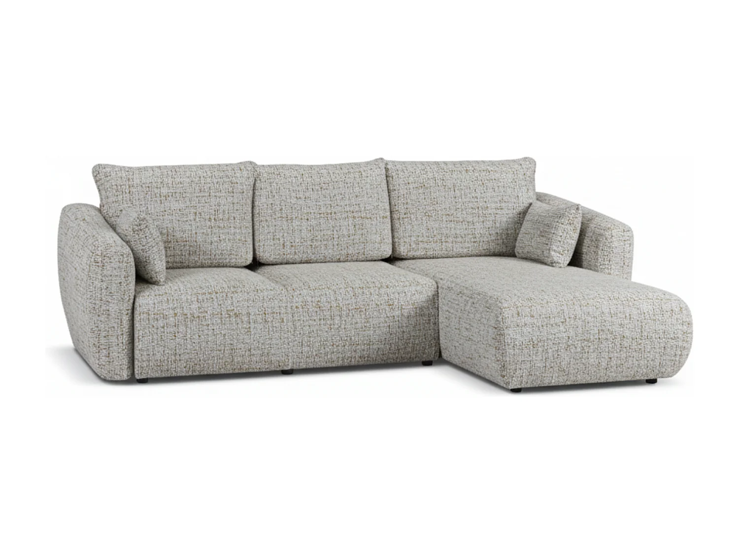 Divano angolare Santi con funzione letto e contenitore – 255×165 cm – moderno, trasformabile, comodo per il soggiorno