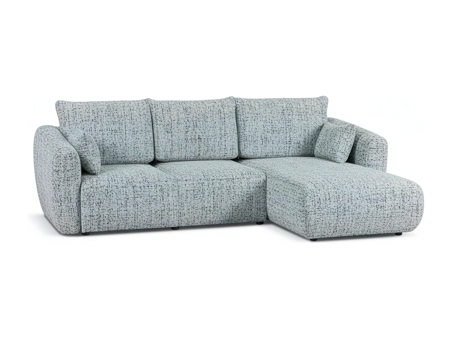 Divano angolare Santi con funzione letto e contenitore – 255×165 cm – moderno, trasformabile, comodo per il soggiorno