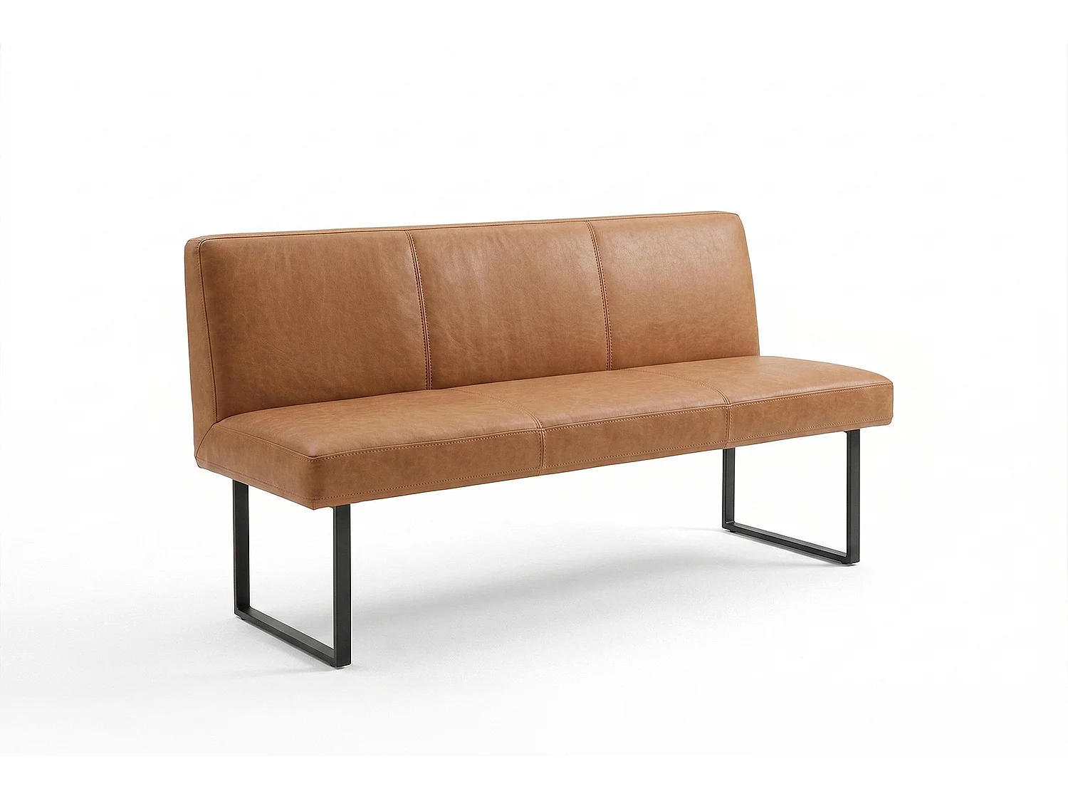 Polsterbank - Braun Leder - ELEEN