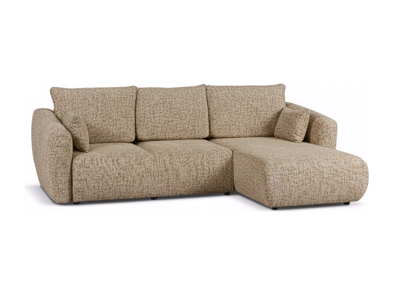 Divano angolare Santi con funzione letto e contenitore – 255×165 cm – moderno, trasformabile, comodo per il soggiorno