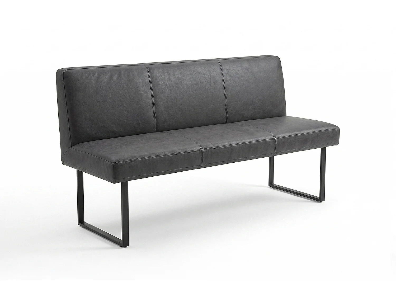Polsterbank - Anthrazit Leder - ELEEN