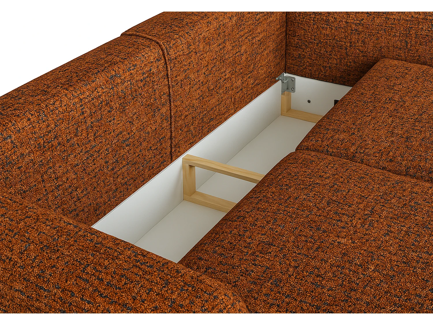 Canapé d’angle Santi avec fonction couchage et coffre – 255×165 cm – moderne, convertible, confortable pour le salon