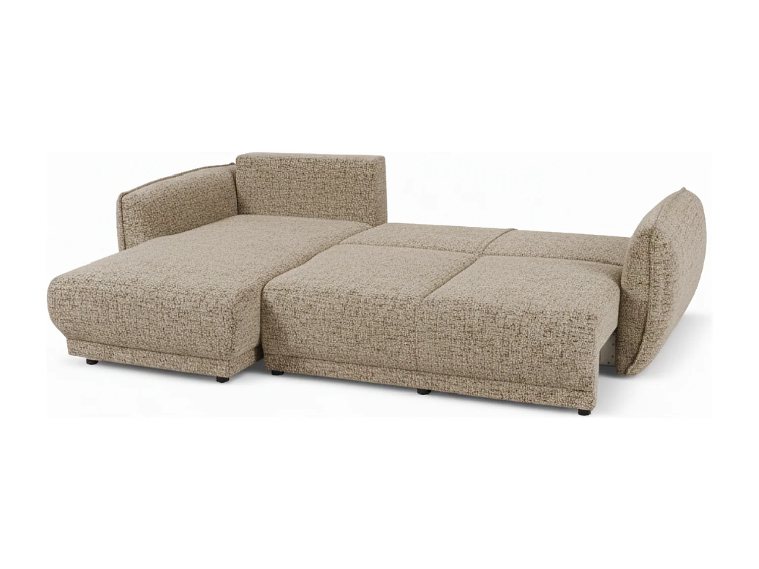 Canapé d’angle Mossa gauche convertible avec coffre – canapé moderne pour salon 2 en 1