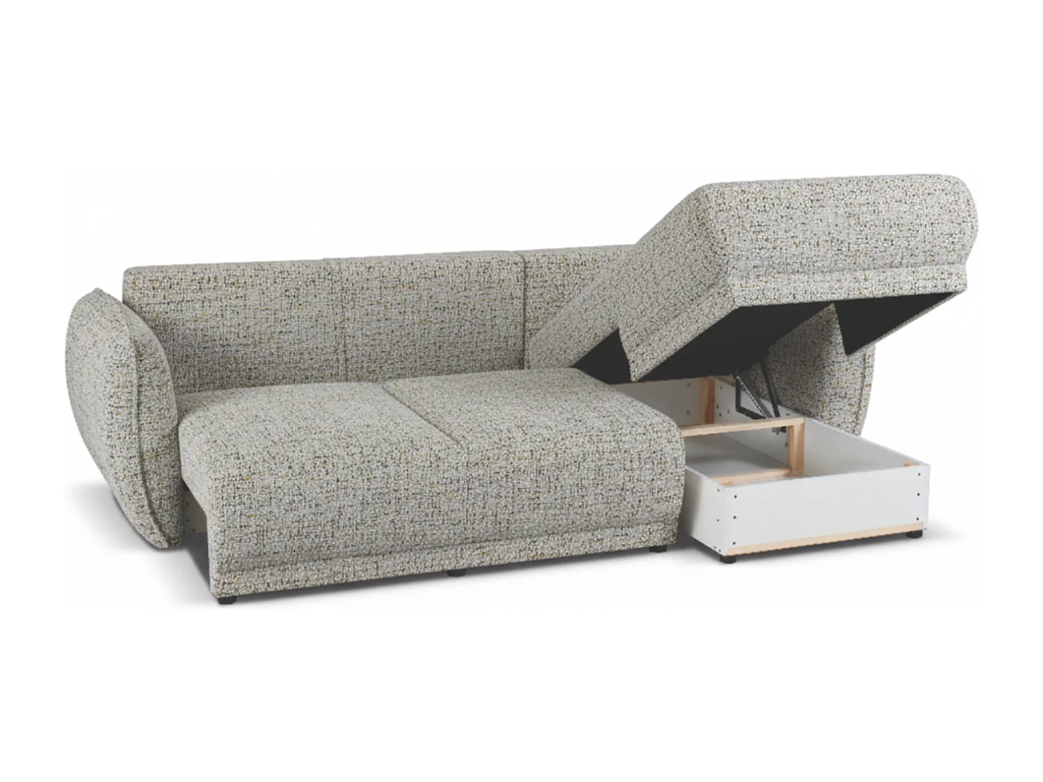 Divano angolare Mossa destro con funzione letto e contenitore – divano moderno 2 in 2