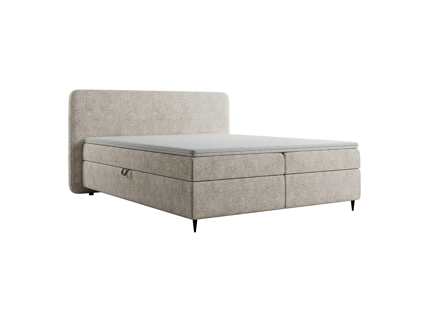 Boxspringbed Boho II met opbergruimte, beige, 180x200 cm