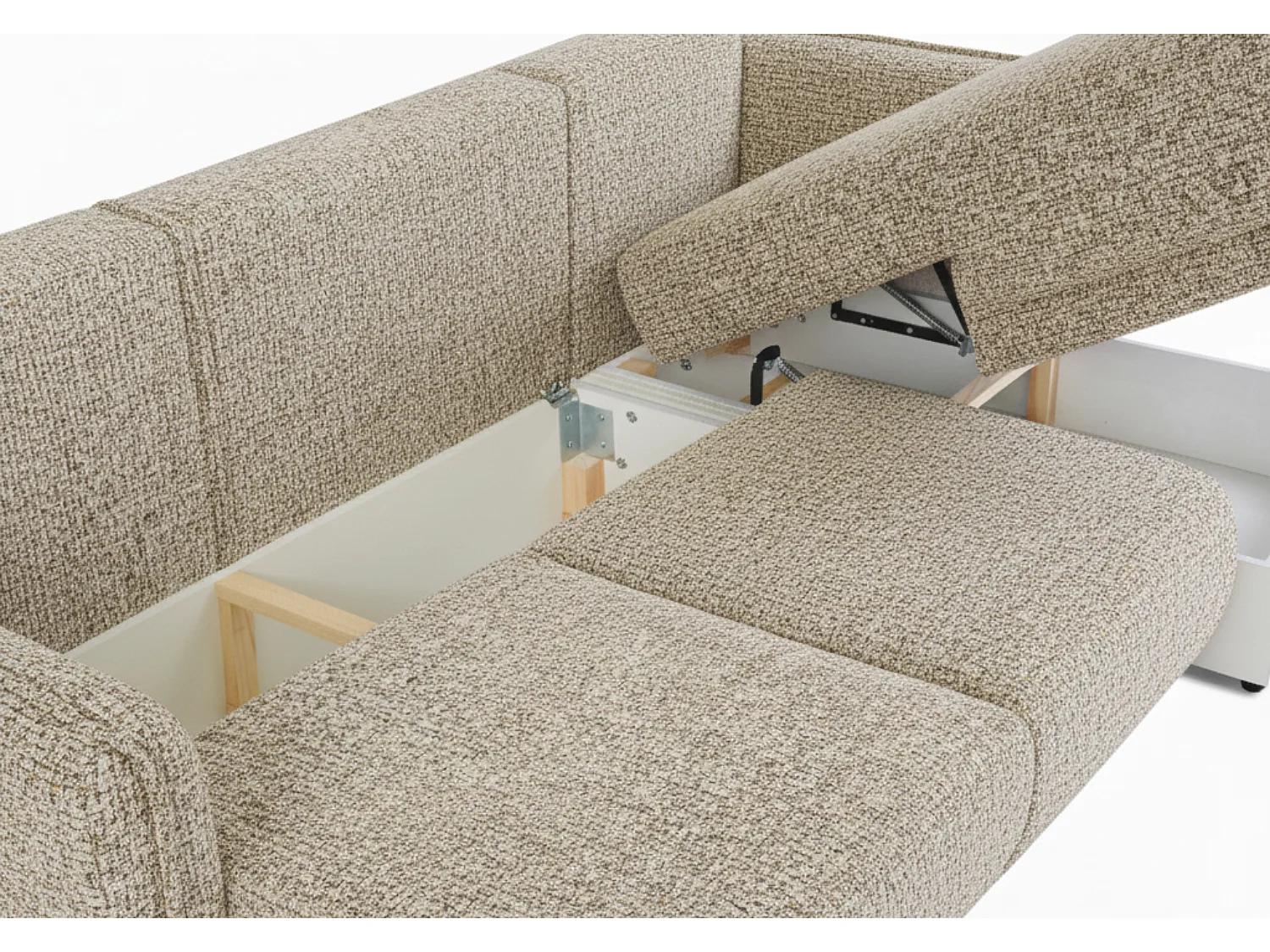 Divano angolare Mossa destro con funzione letto e contenitore – divano moderno 2 in 2