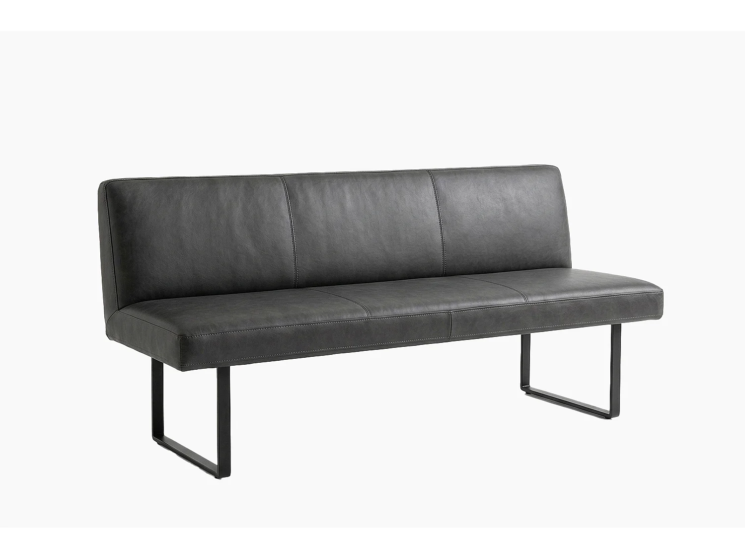 Polsterbank - Schwarz Leder - ELEEN