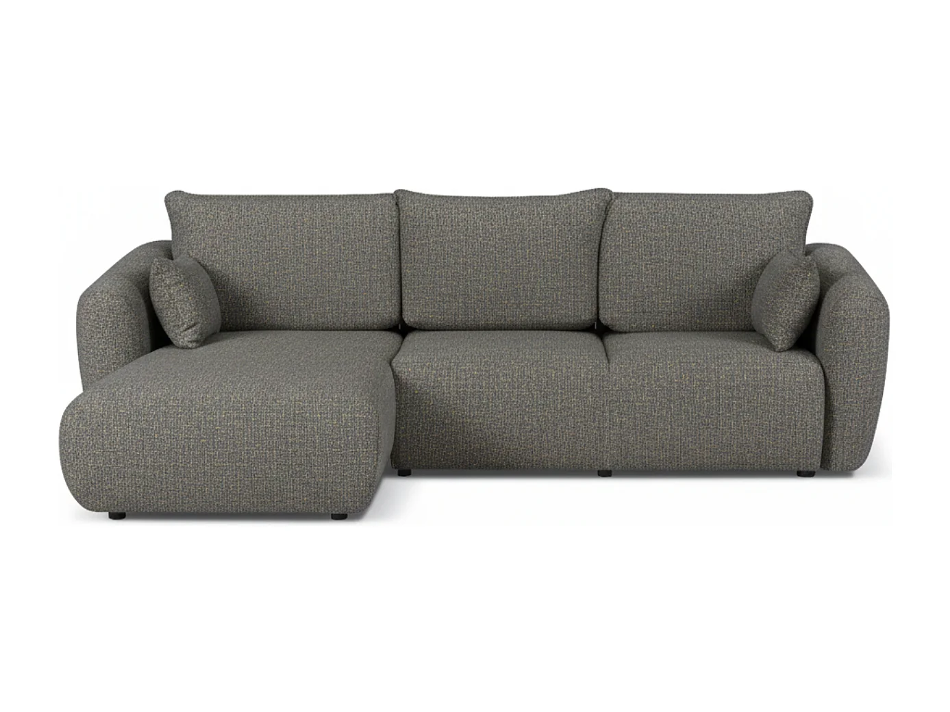 Canapé d’angle Santi avec fonction couchage et coffre – 255×165 cm – moderne, convertible, confortable pour le salon