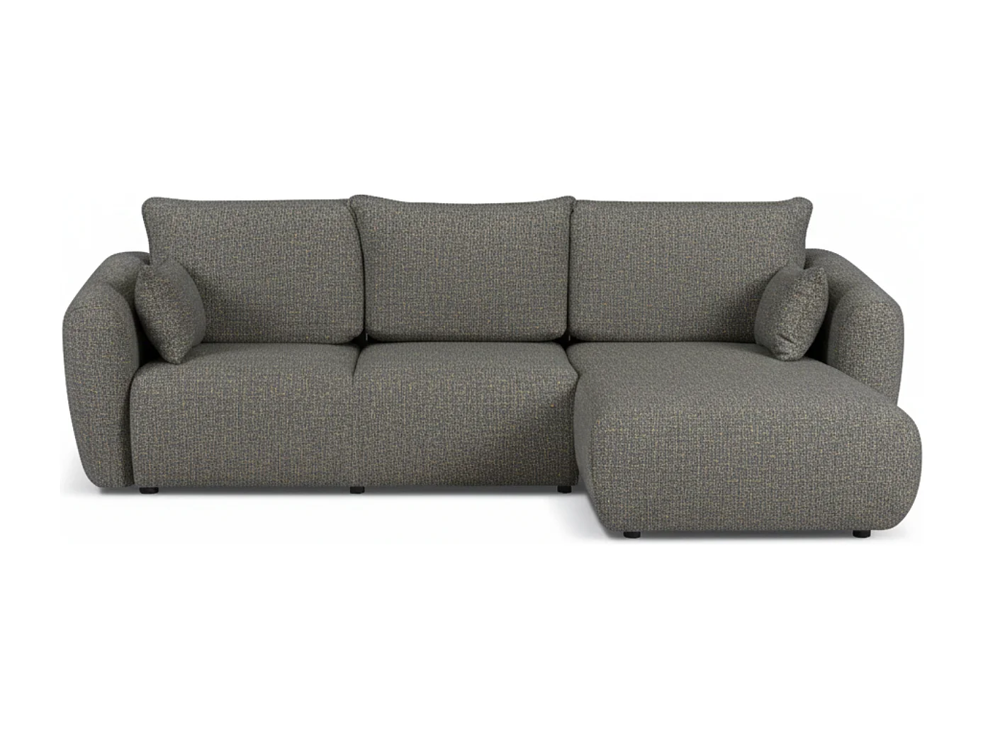 Divano angolare Santi con funzione letto e contenitore – 255×165 cm – moderno, trasformabile, comodo per il soggiorno