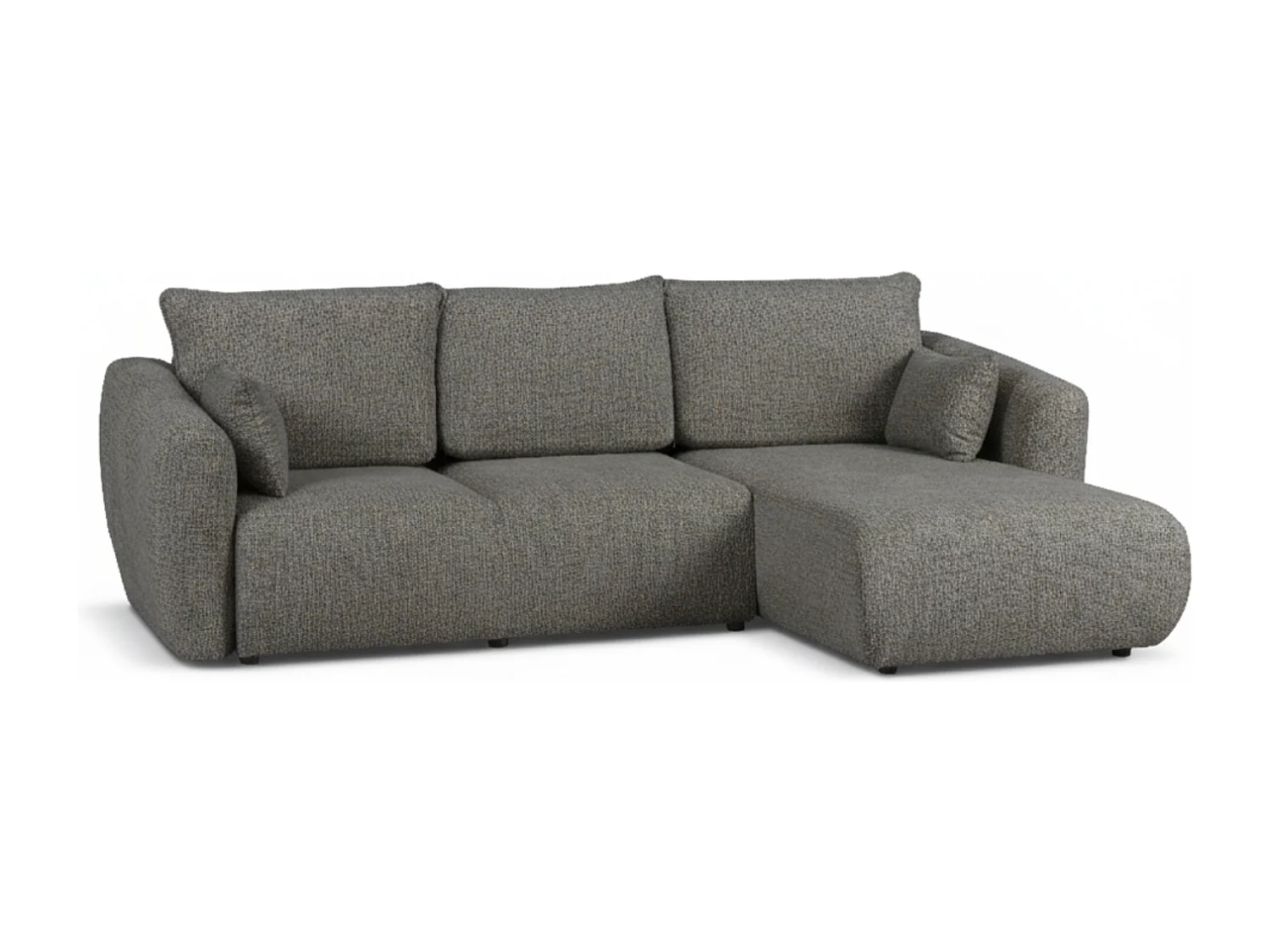 Divano angolare Santi con funzione letto e contenitore – 255×165 cm – moderno, trasformabile, comodo per il soggiorno