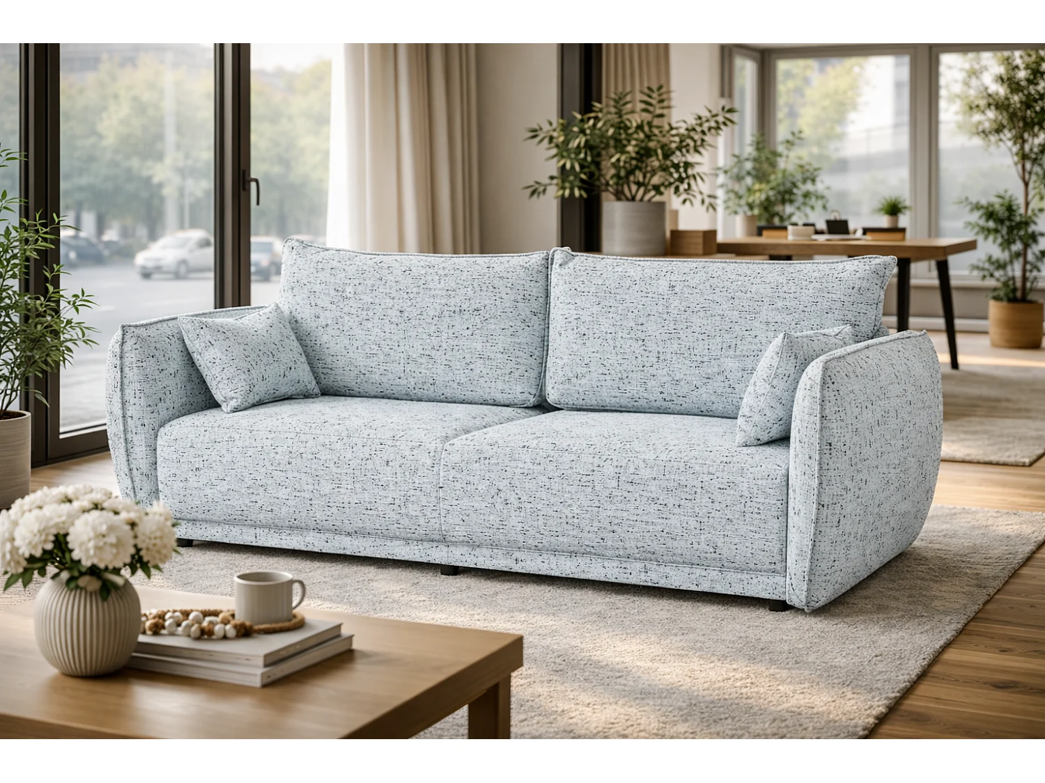 Canapé MOSSA avec fonction couchage et coffre – canapé moderne et confortable pour le salon