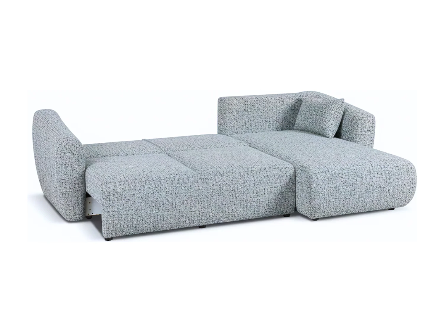 Canapé d’angle Santi avec fonction couchage et coffre – 255×165 cm – moderne, convertible, confortable pour le salon