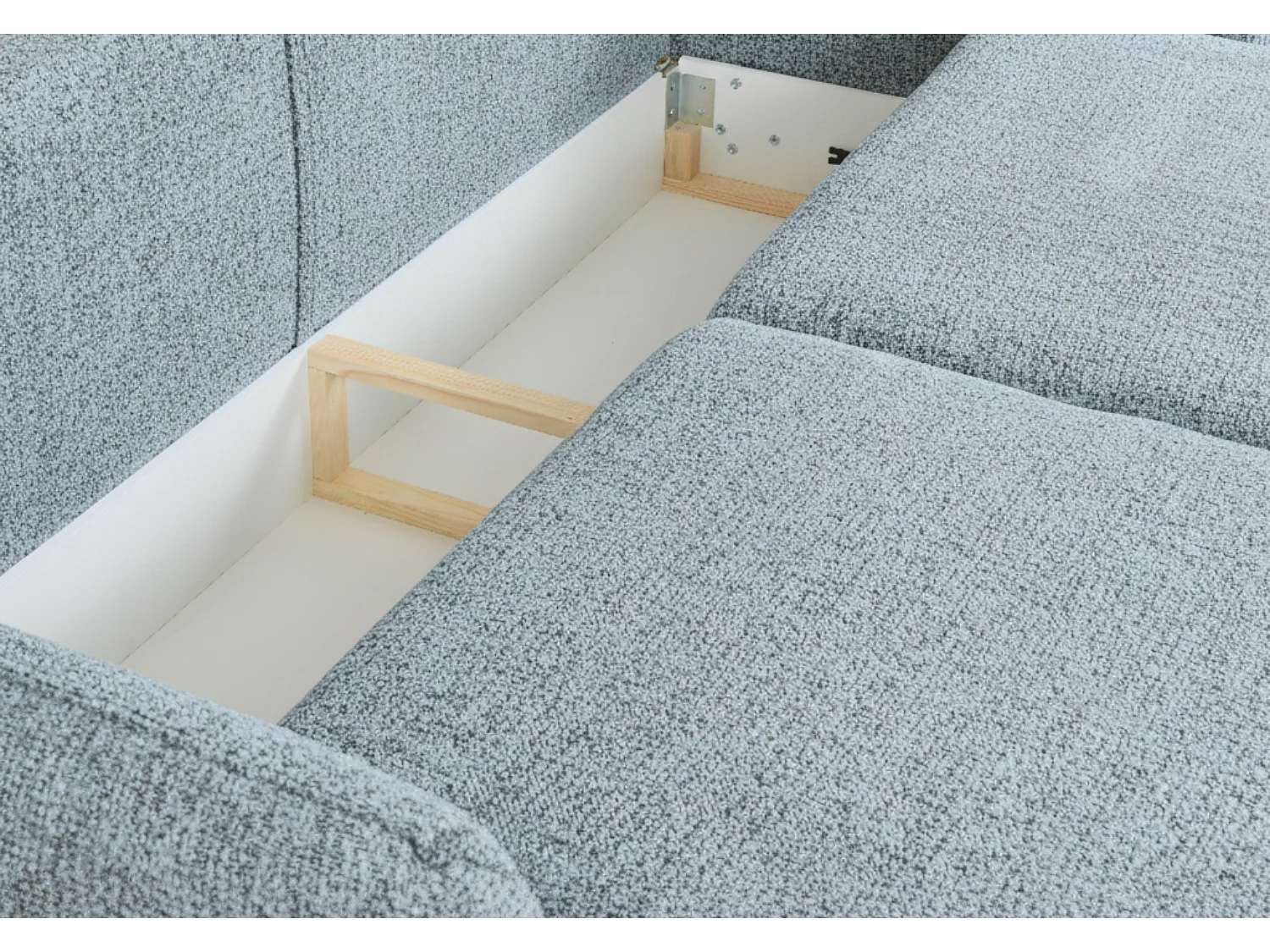 Canapé d’angle Santi avec fonction couchage et coffre – 255×165 cm – moderne, convertible, confortable pour le salon