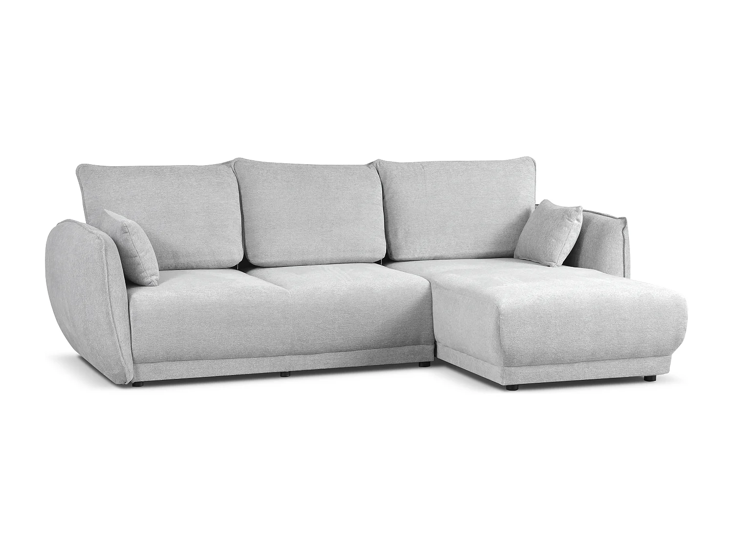 Canapé d’angle Mossa droit convertible avec coffre – canapé moderne pour salon 2 en 2