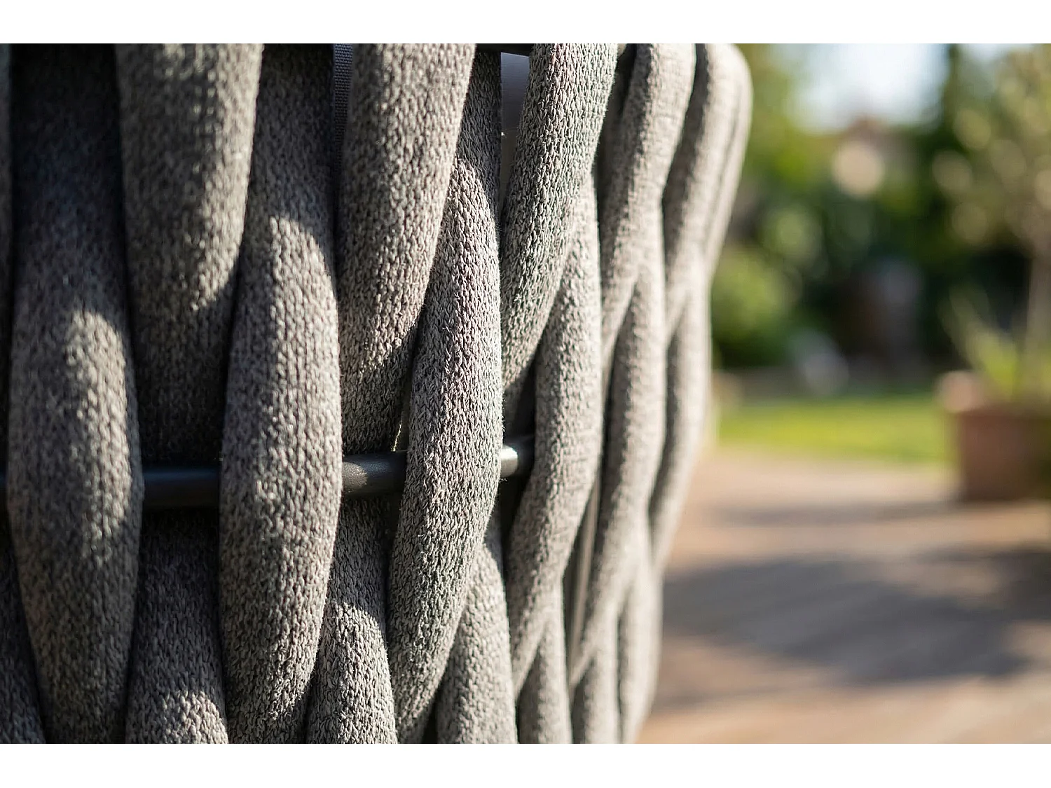 Gartenstuhl - Hellgrau Metall, Kunststoff - LUSHA