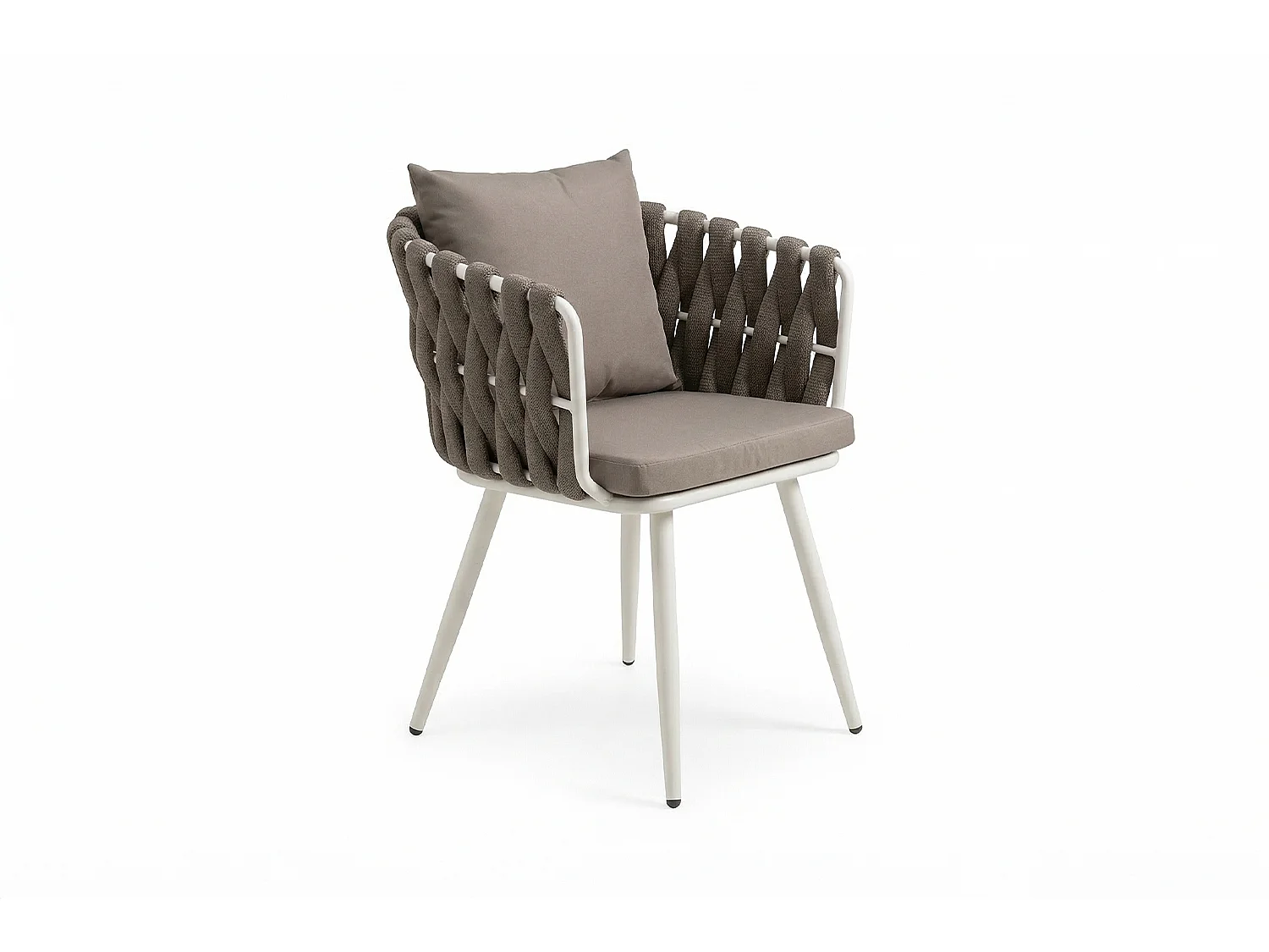 Gartenstuhl - Grau Metall, Kunststoff - LUSHA