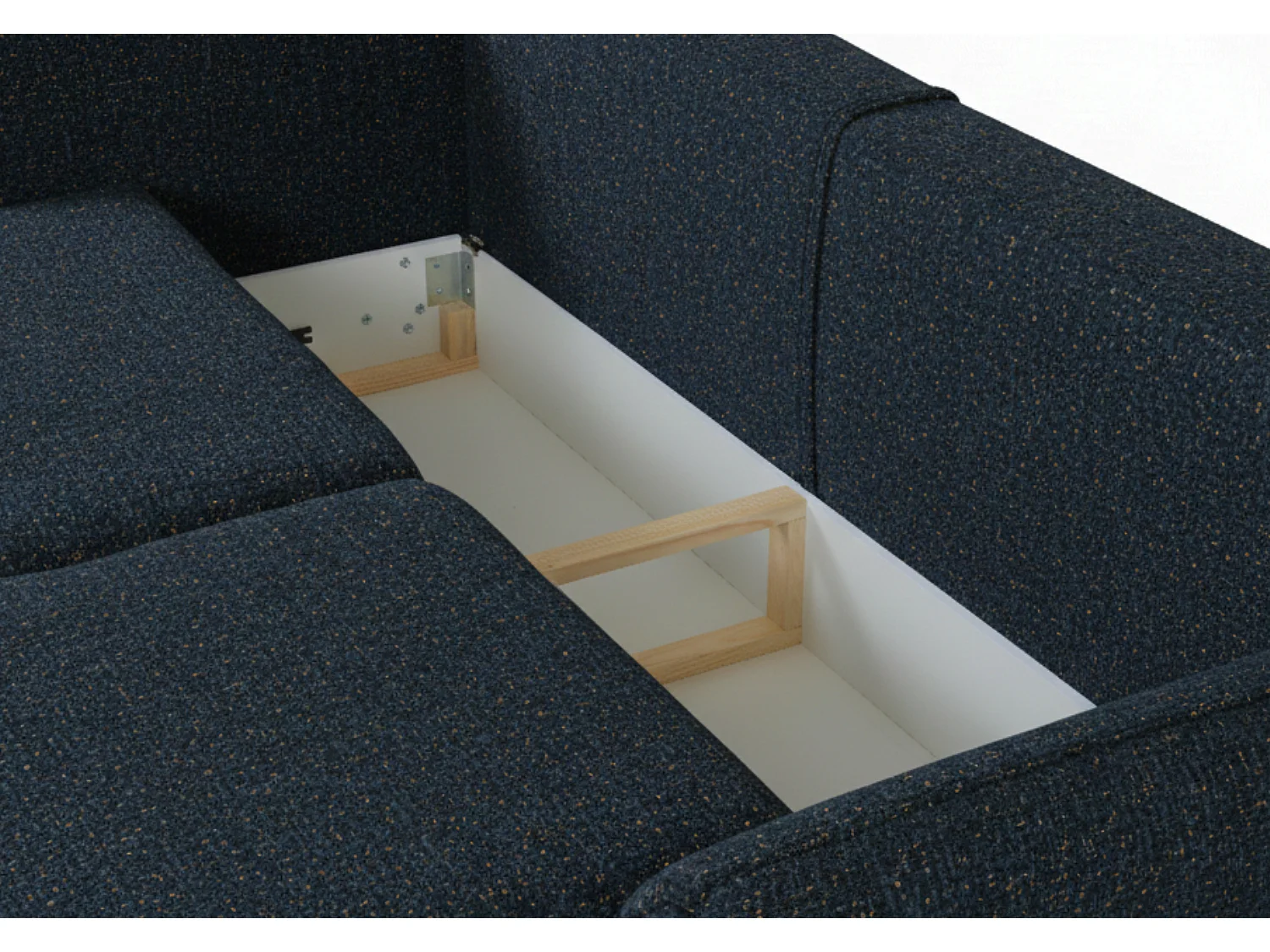 Divano angolare Santi con funzione letto e contenitore – 255×165 cm – moderno, trasformabile, comodo per il soggiorno