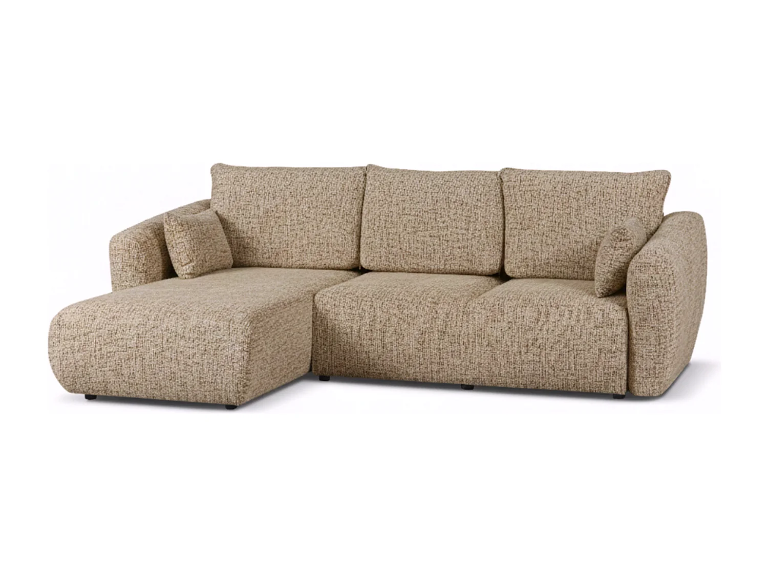 Canapé d’angle Santi avec fonction couchage et coffre – 255×165 cm – moderne, convertible, confortable pour le salon