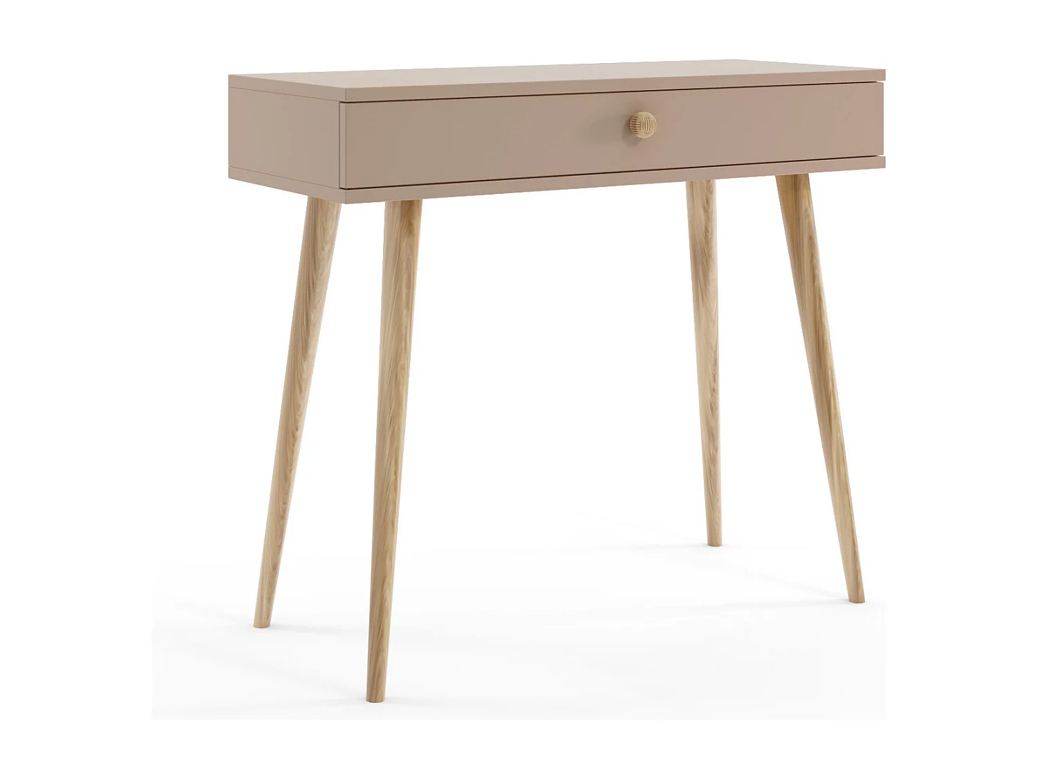 Konsole NATURA, 90 cm, Beige Macchiato, mit 1 Schublade