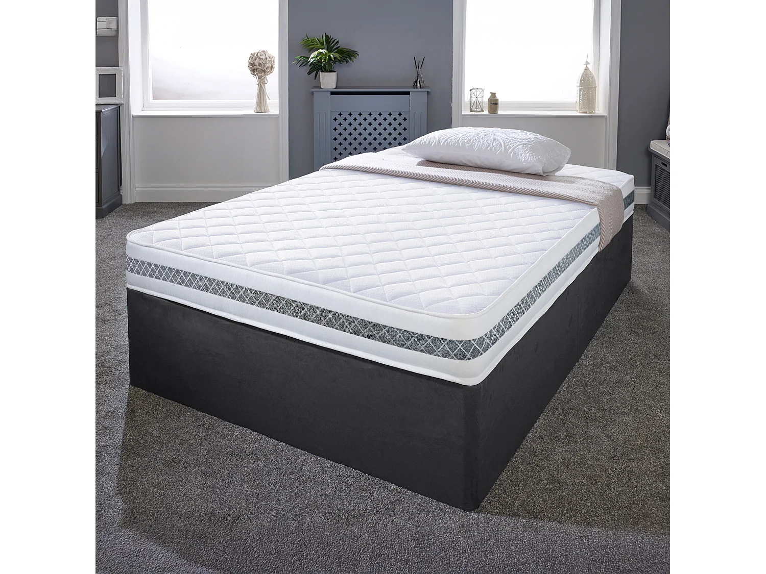 Diamond 3D Memory Foam and Spring Hybrid Mattress CoolTouch Surface