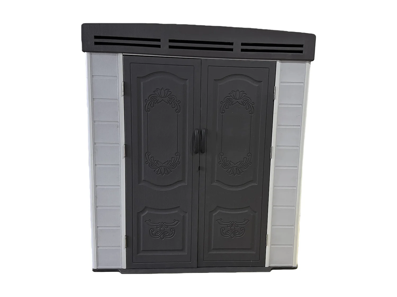 6x4ft plastic shed with window and aluminium structured support