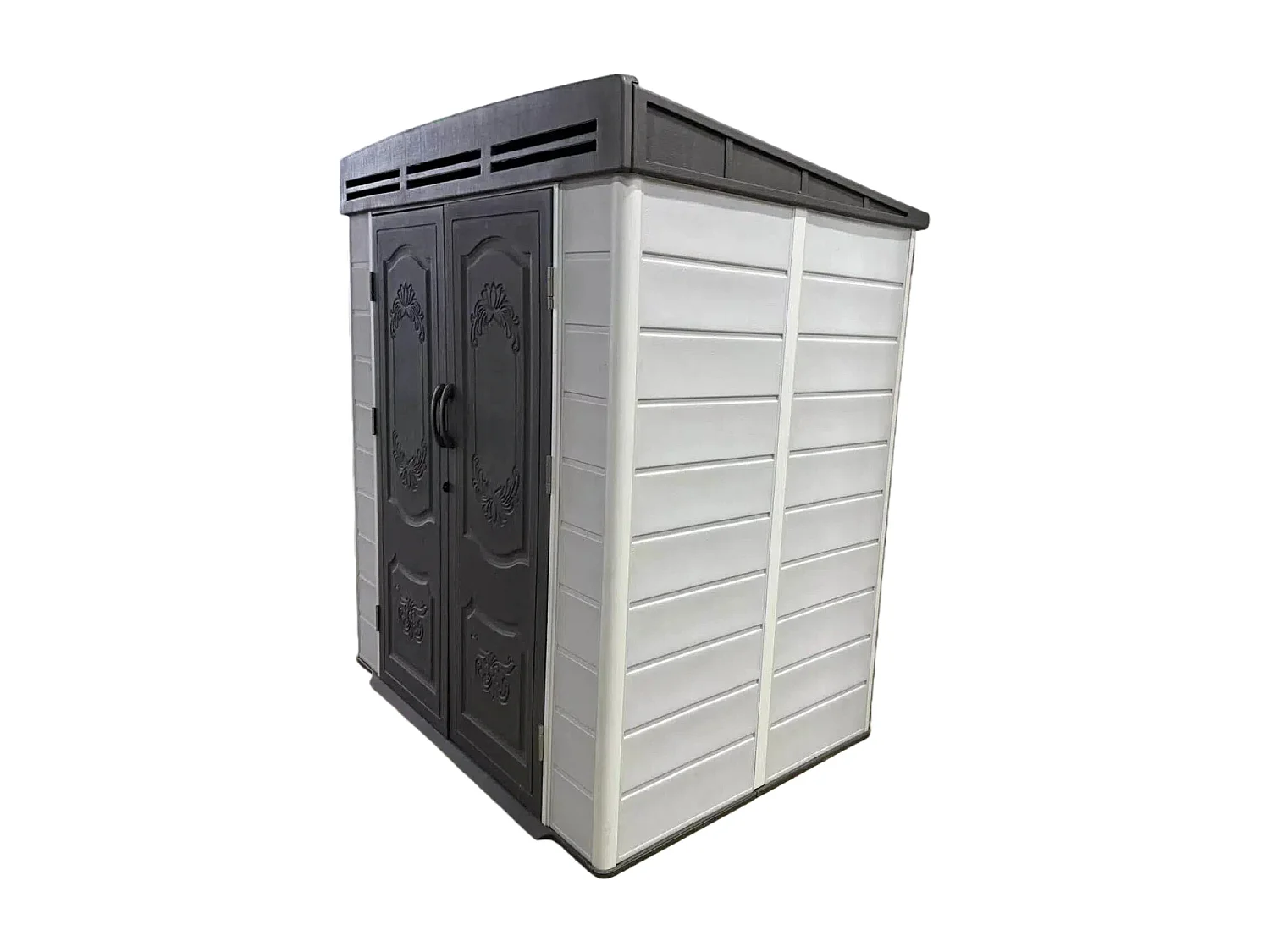 6x4ft plastic shed with window and aluminium structured support