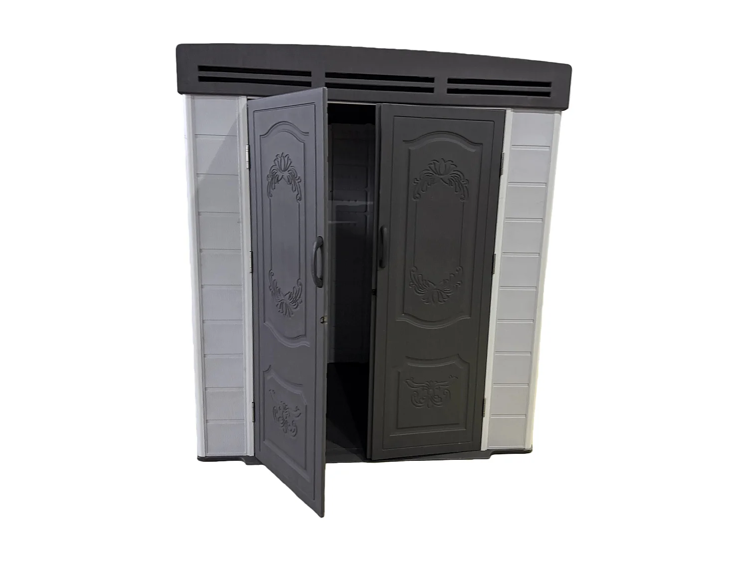 6x4ft plastic shed with window and aluminium structured support